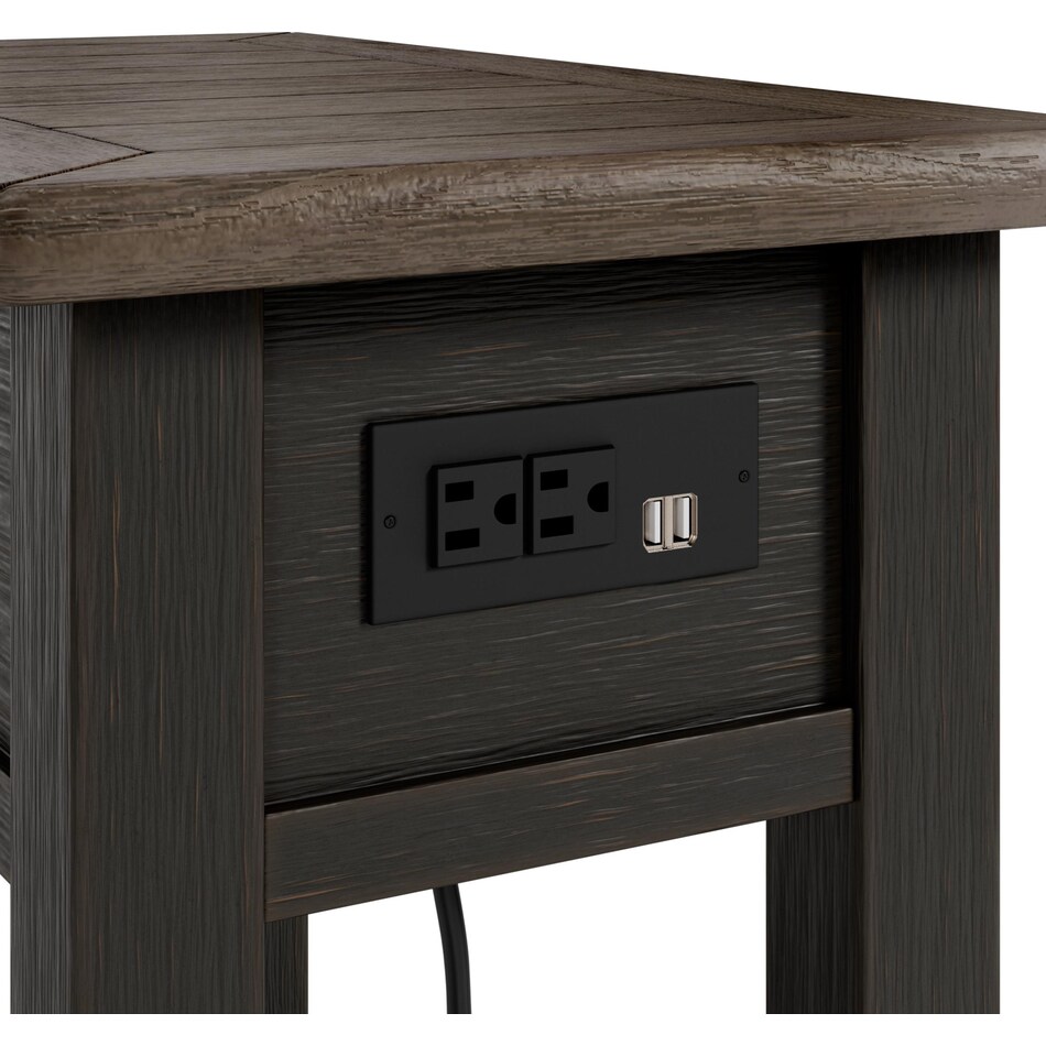 tyler creek brown chairside table   
