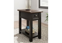 tyler creek brown chairside table   