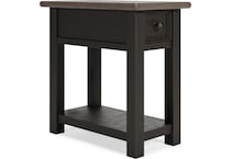 tyler creek brown chairside table   