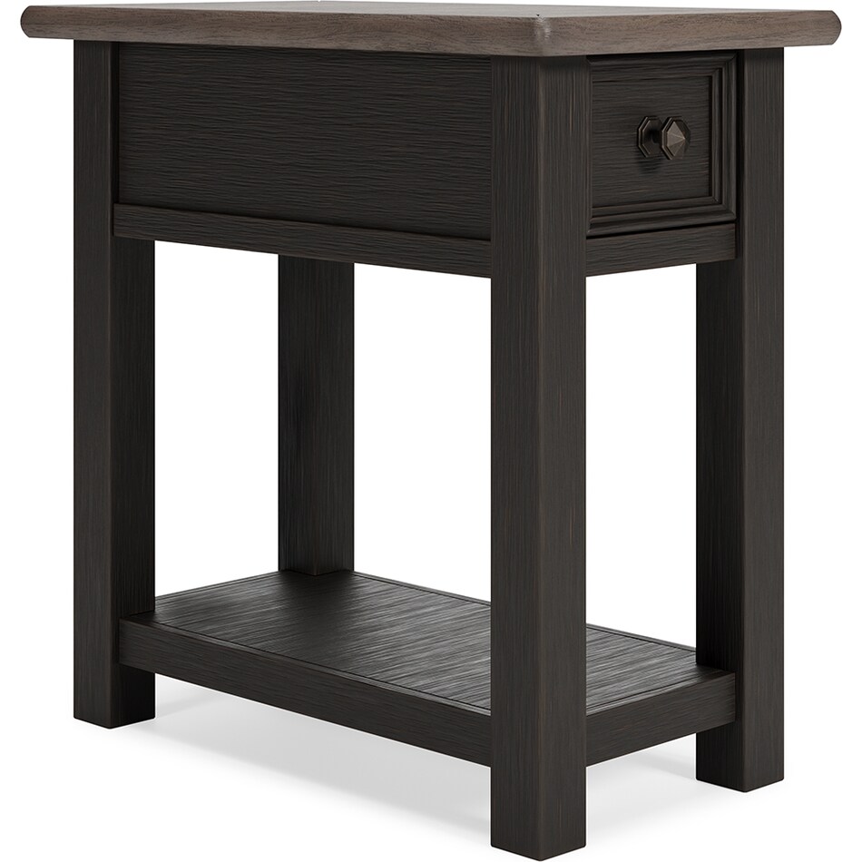 tyler creek brown chairside table   