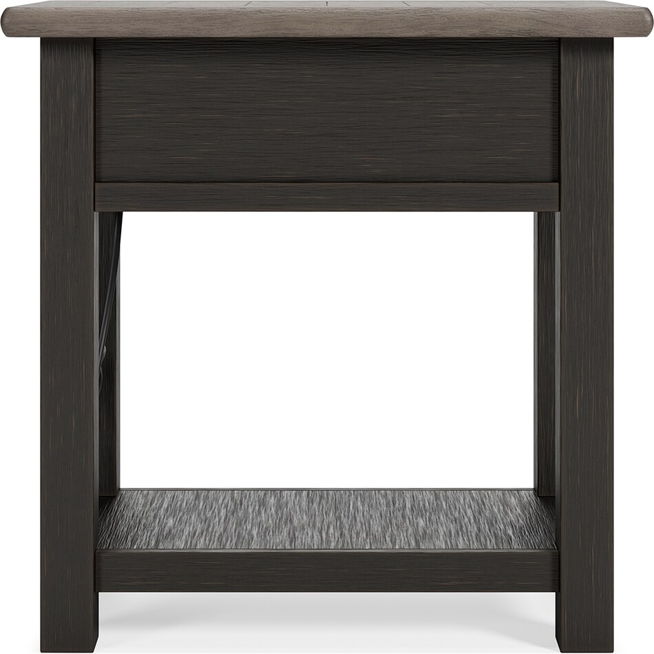 tyler creek brown chairside table   