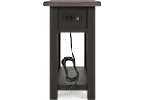 tyler creek brown chairside table   