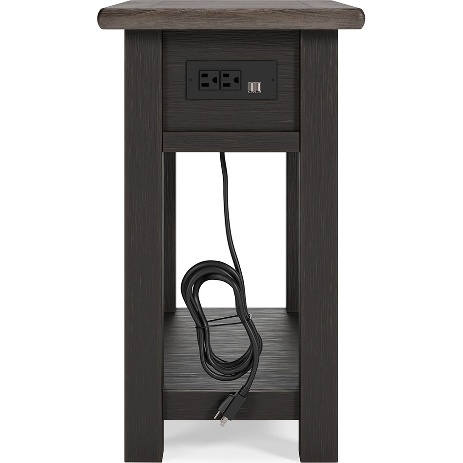 tyler creek brown chairside table   