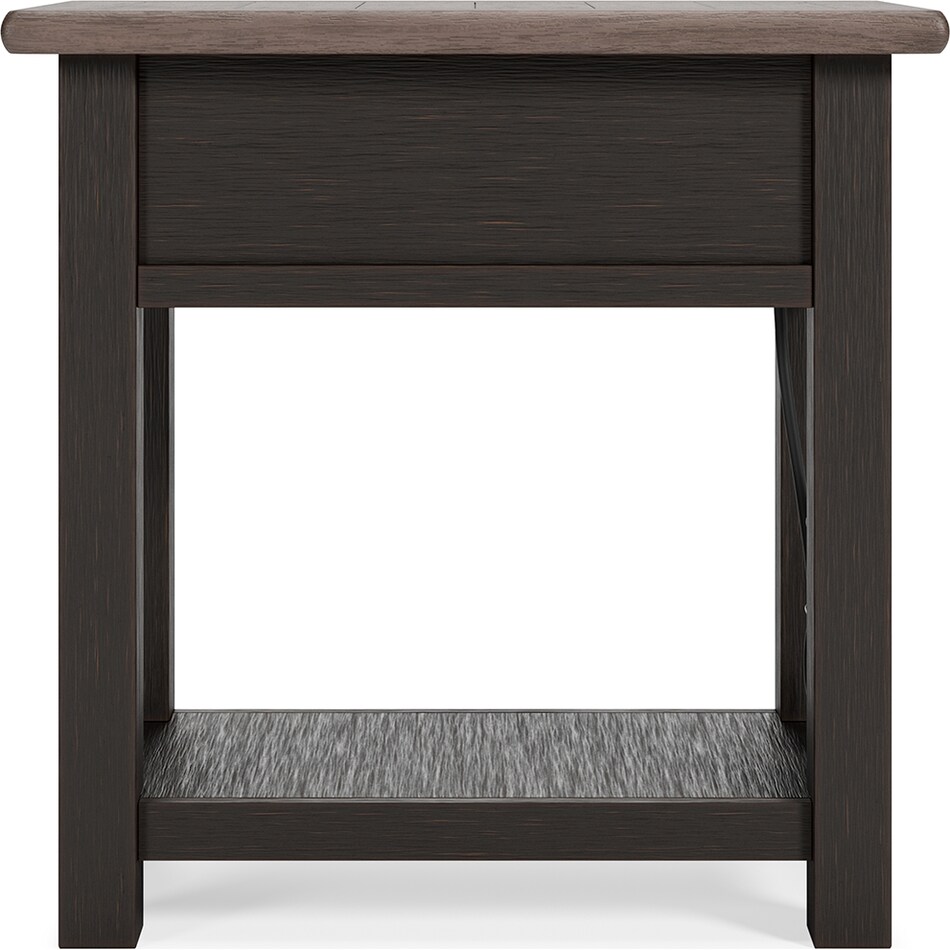 tyler creek brown chairside table   