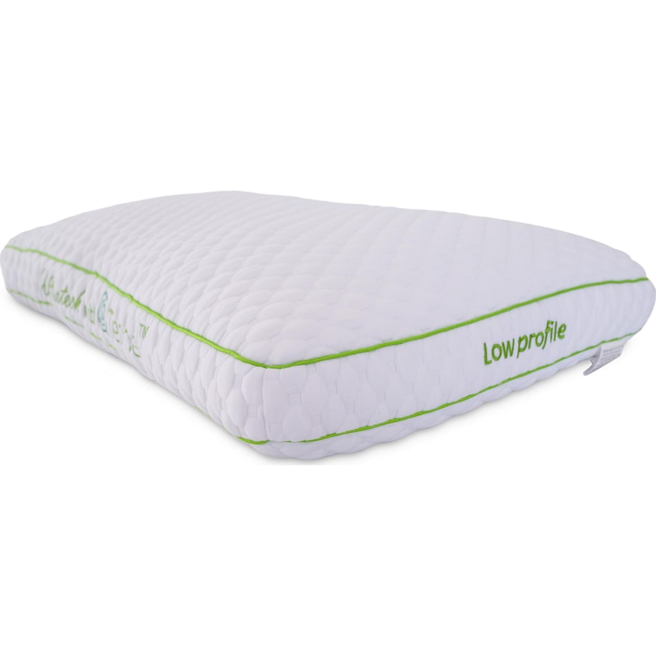 ultra tech low pillow white green pillow   