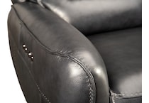 ursula blackberry power leather reclining console loveseat   
