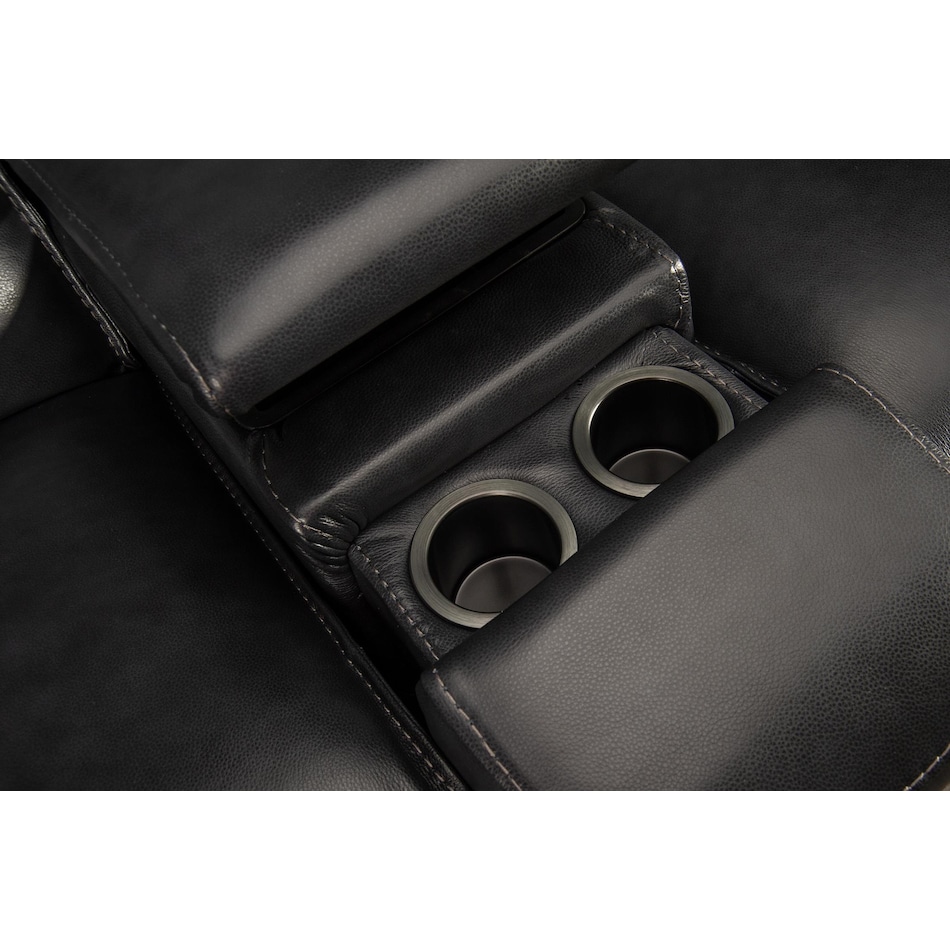 ursula blackberry power leather reclining console loveseat   