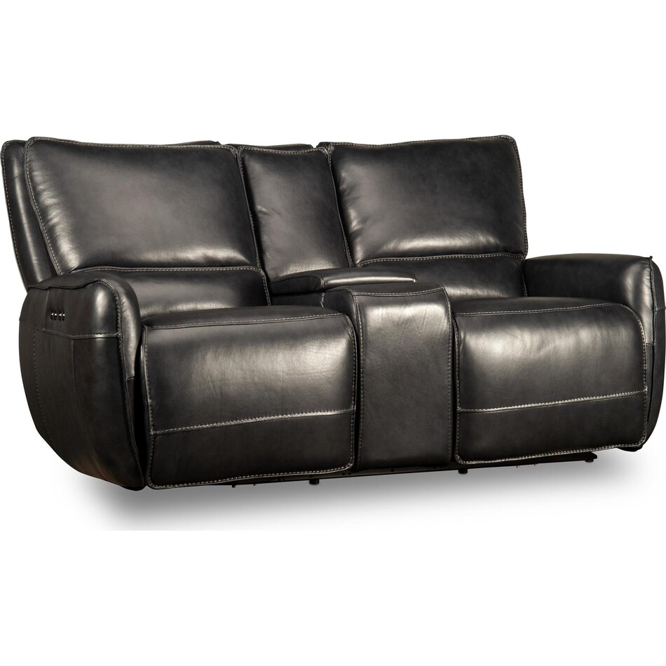 ursula blackberry power leather reclining console loveseat   