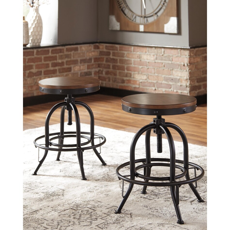 valeback brown black barstool   