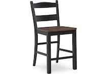 valebeck black brown barstool   