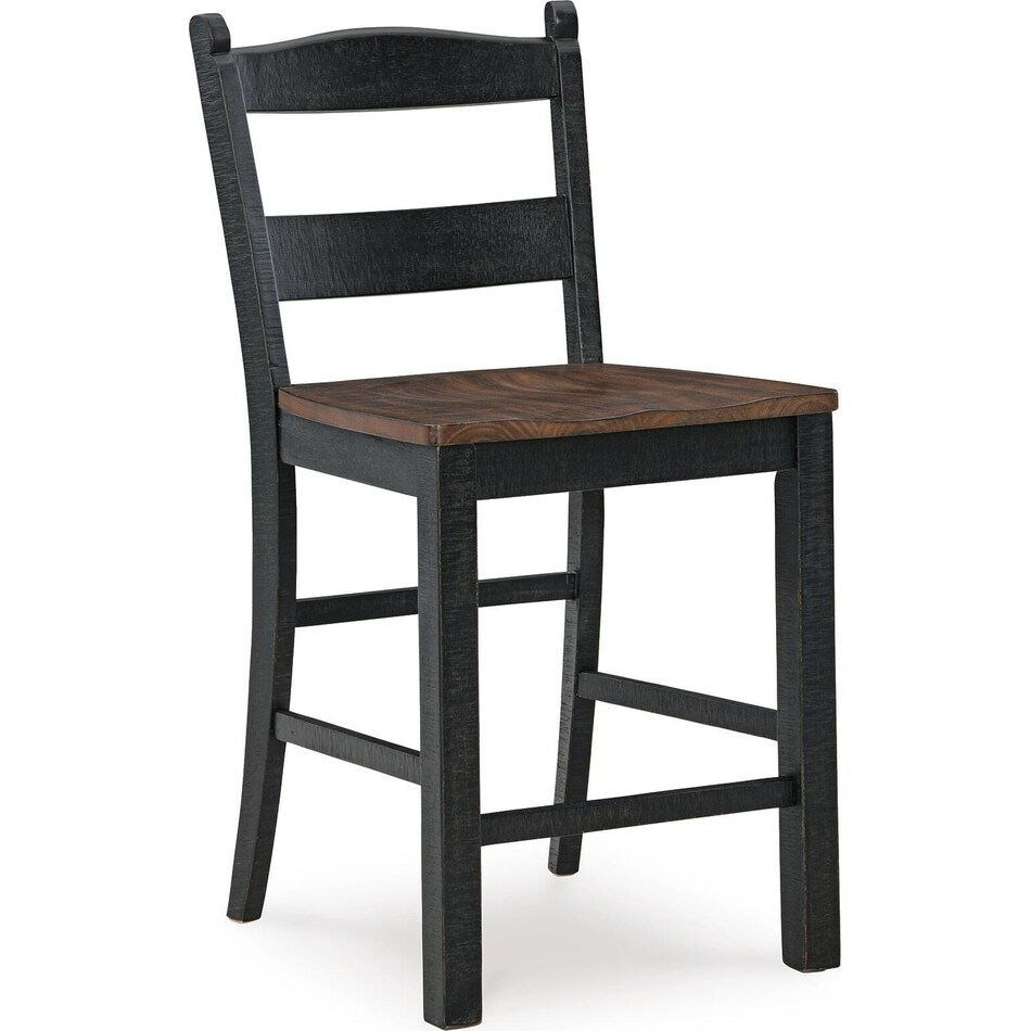 valebeck black brown barstool   