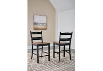 valebeck black brown barstool   