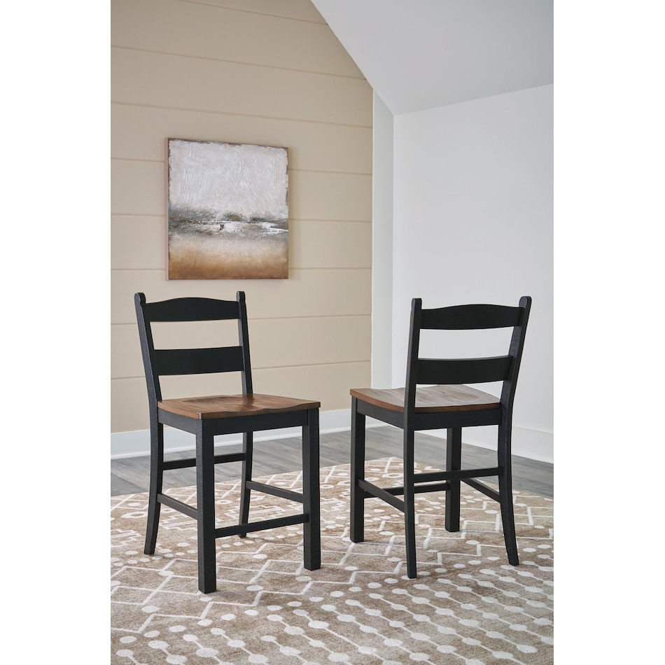 valebeck black brown barstool   