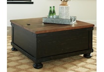 valebeck black end table   