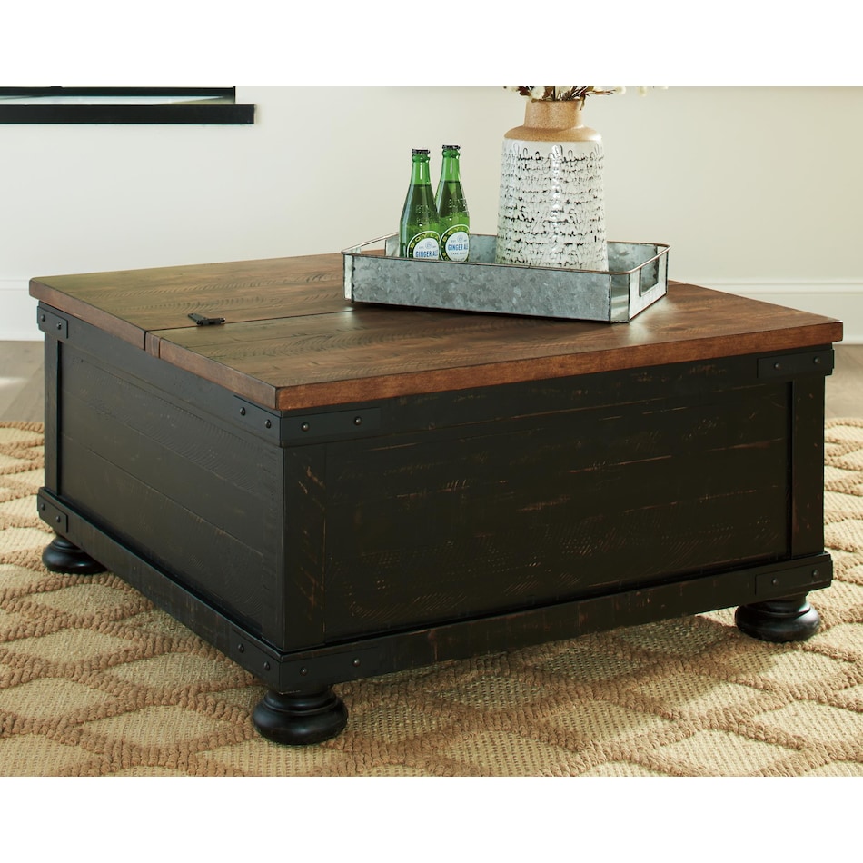 valebeck black end table   