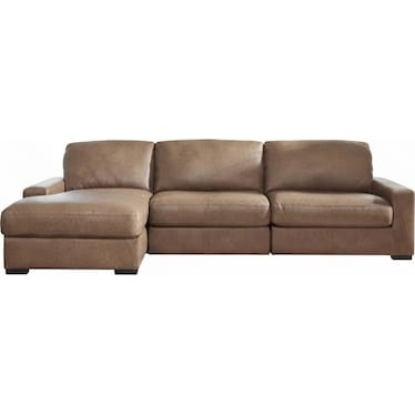 VALERIE 3 PIECE LEATHER SECTIONAL