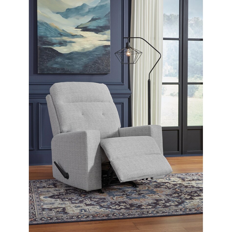 valeview grey rocker recliner   
