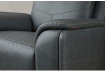 valor blue power leather recliner   