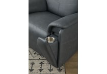 valor blue power leather recliner   