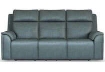 valor blue power reclining sofa   