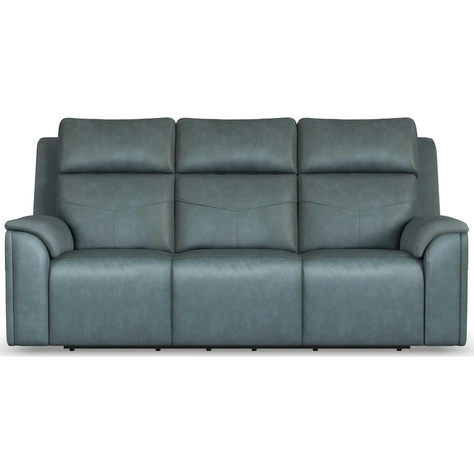 valor blue power reclining sofa   