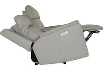 valor dove grey power reclining console loveseat   