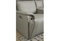 valor grey power reclining console loveseat   