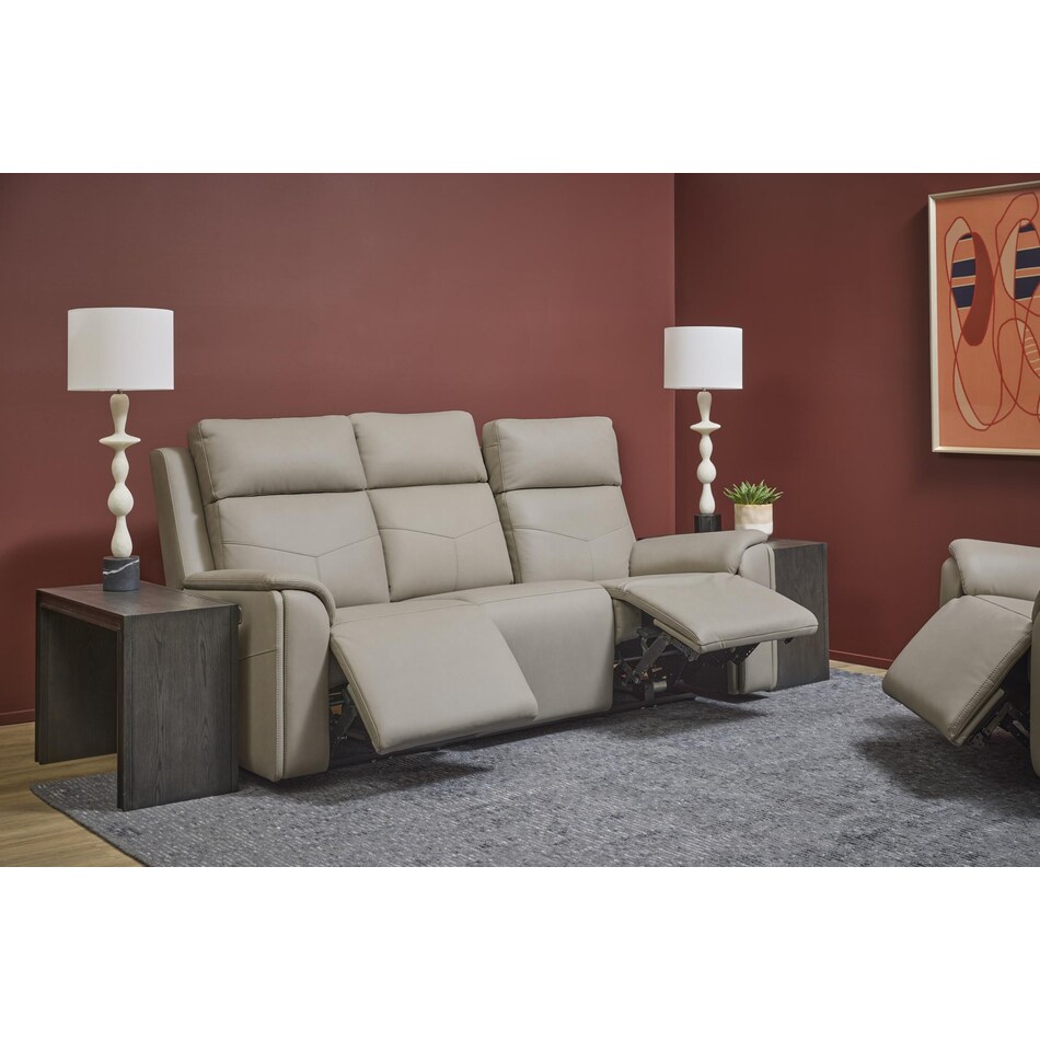valor grey power reclining sofa   