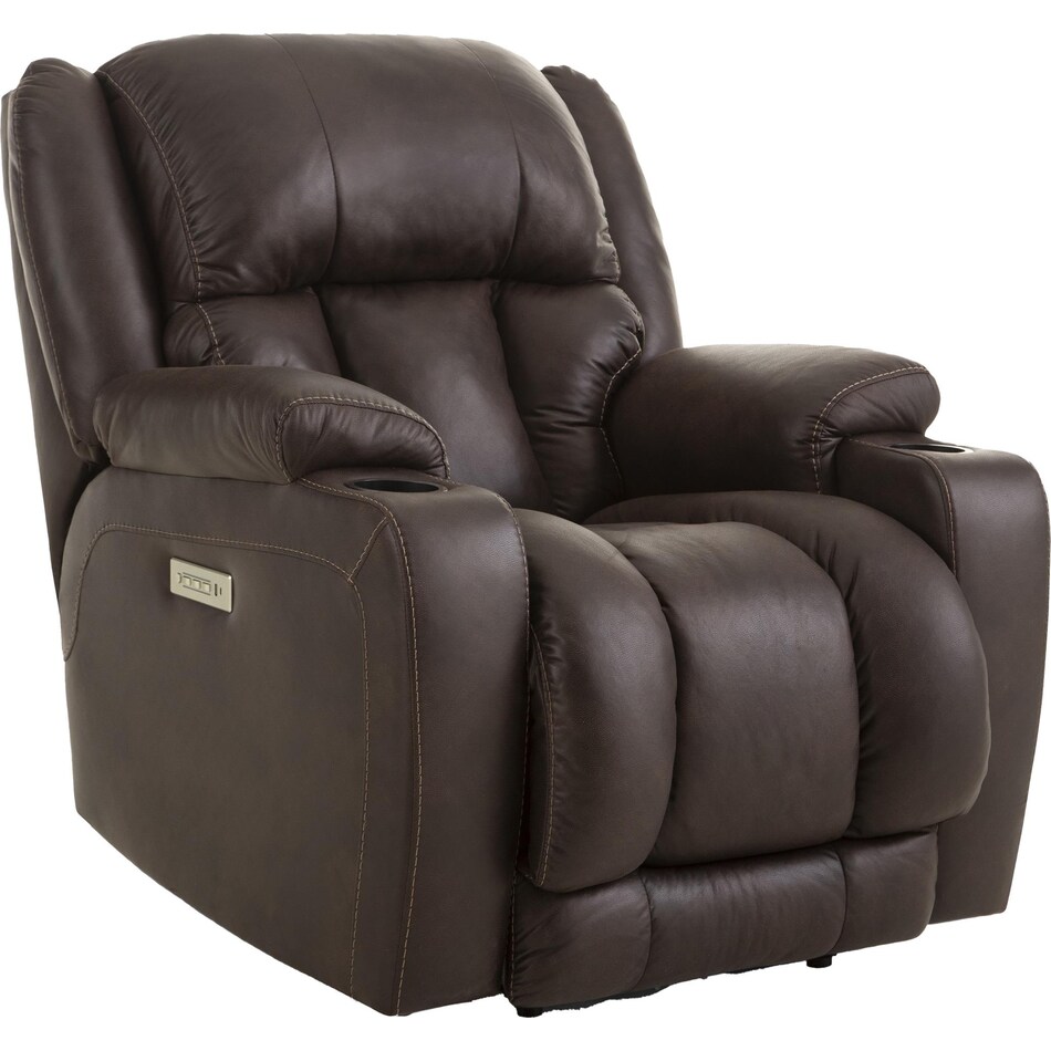 van chocolate power rocker recliner   