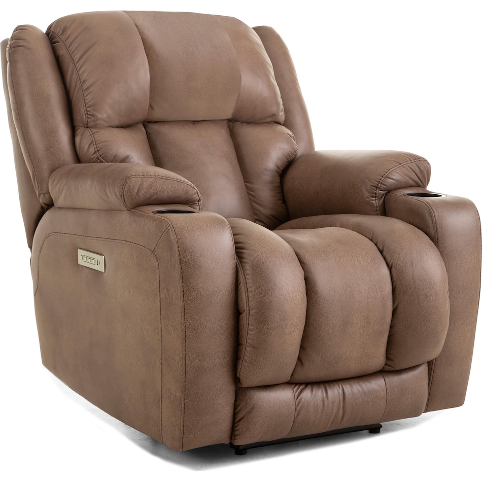 van mocha power rocker recliner   