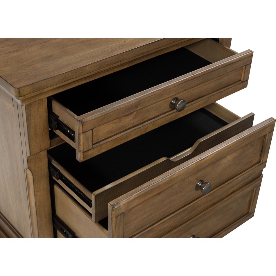 vandenmore medium brown nightstand   