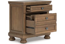 vandenmore medium brown nightstand   