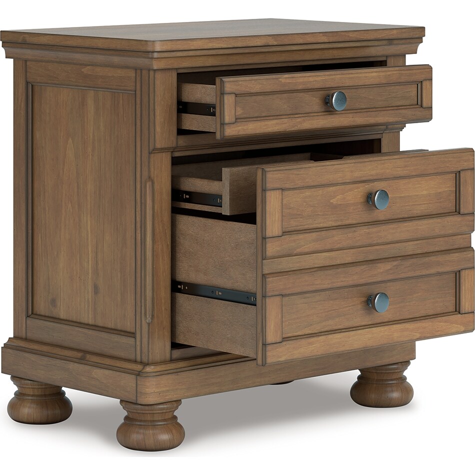 vandenmore medium brown nightstand   
