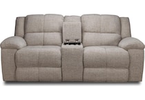vanilla grey reclining loveseat   