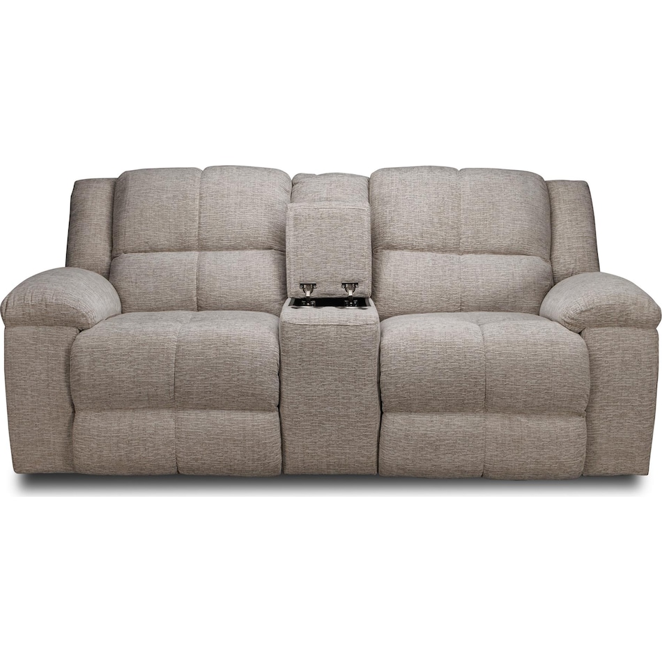 vanilla grey reclining loveseat   