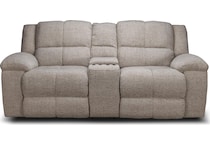 vanilla grey reclining loveseat   