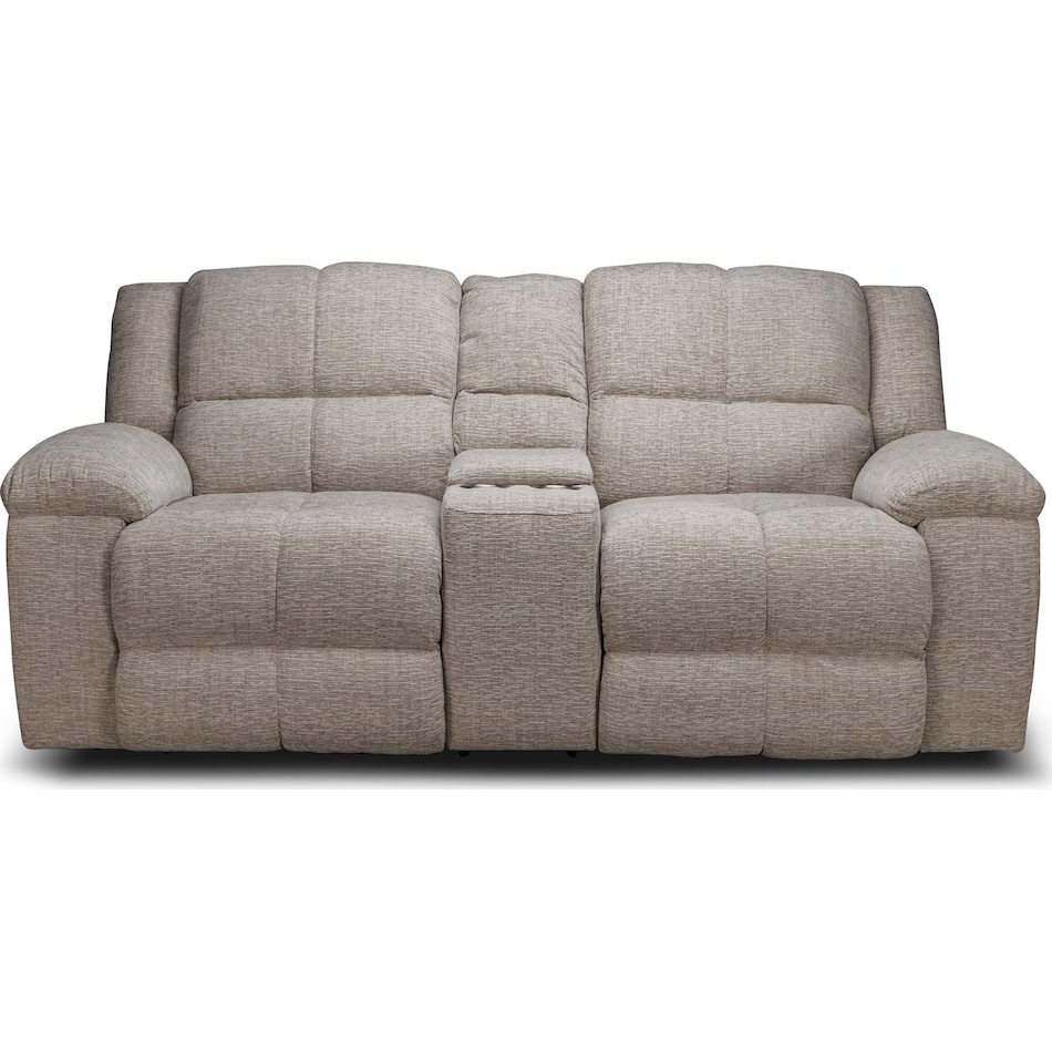 vanilla grey reclining loveseat   