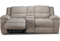 vanilla grey reclining loveseat   