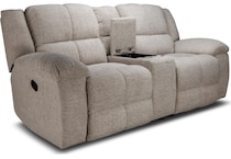 vanilla grey reclining loveseat   