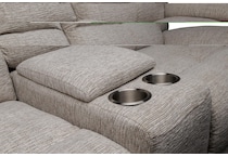 vanilla grey reclining loveseat   