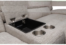 vanilla grey reclining loveseat   