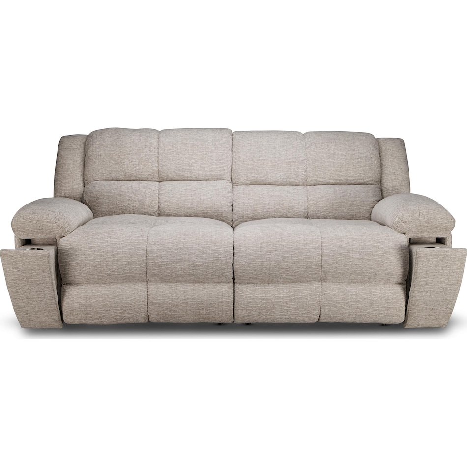 vanilla white reclining sofa   