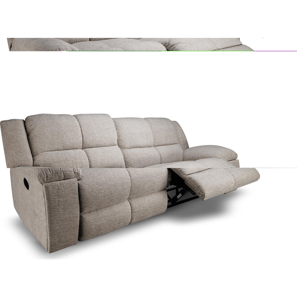 vanilla white reclining sofa   
