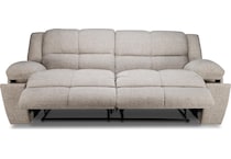 vanilla white reclining sofa   