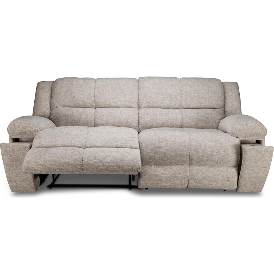 vanilla white reclining sofa   