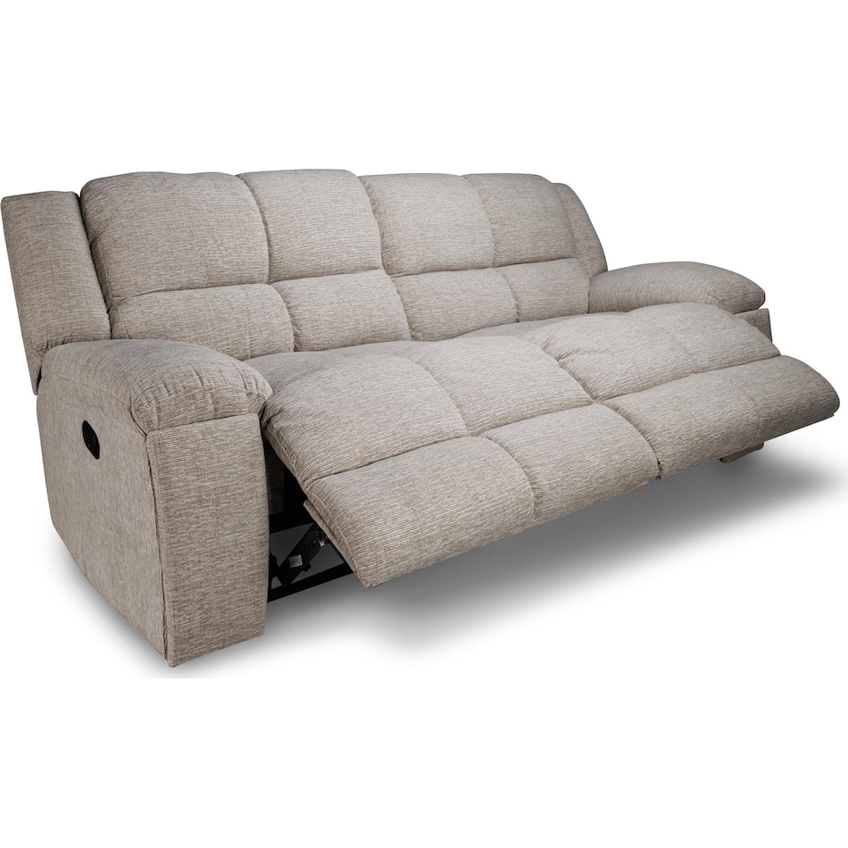 vanilla white reclining sofa   