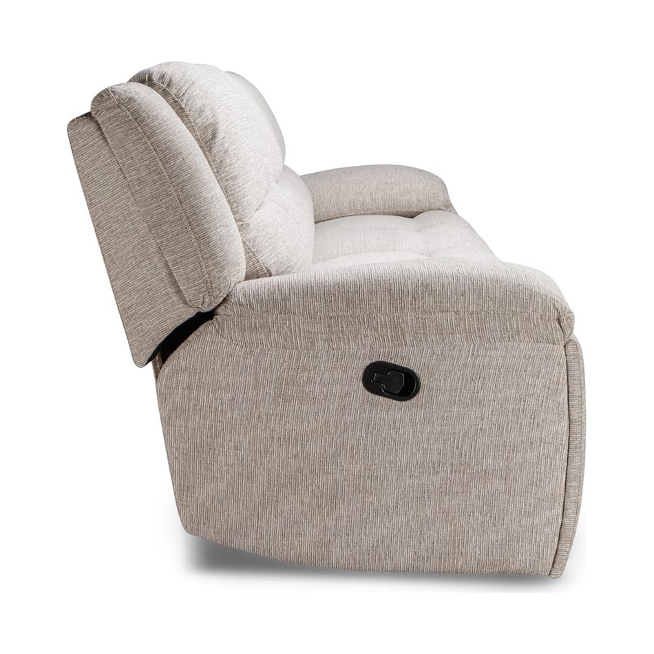 vanilla white reclining sofa   