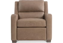 ventura beige power leather recliner   