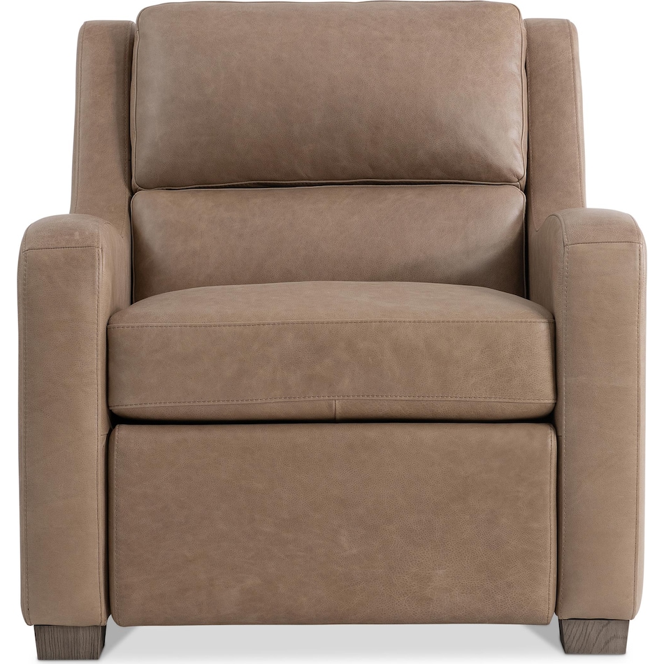 ventura beige power leather recliner   