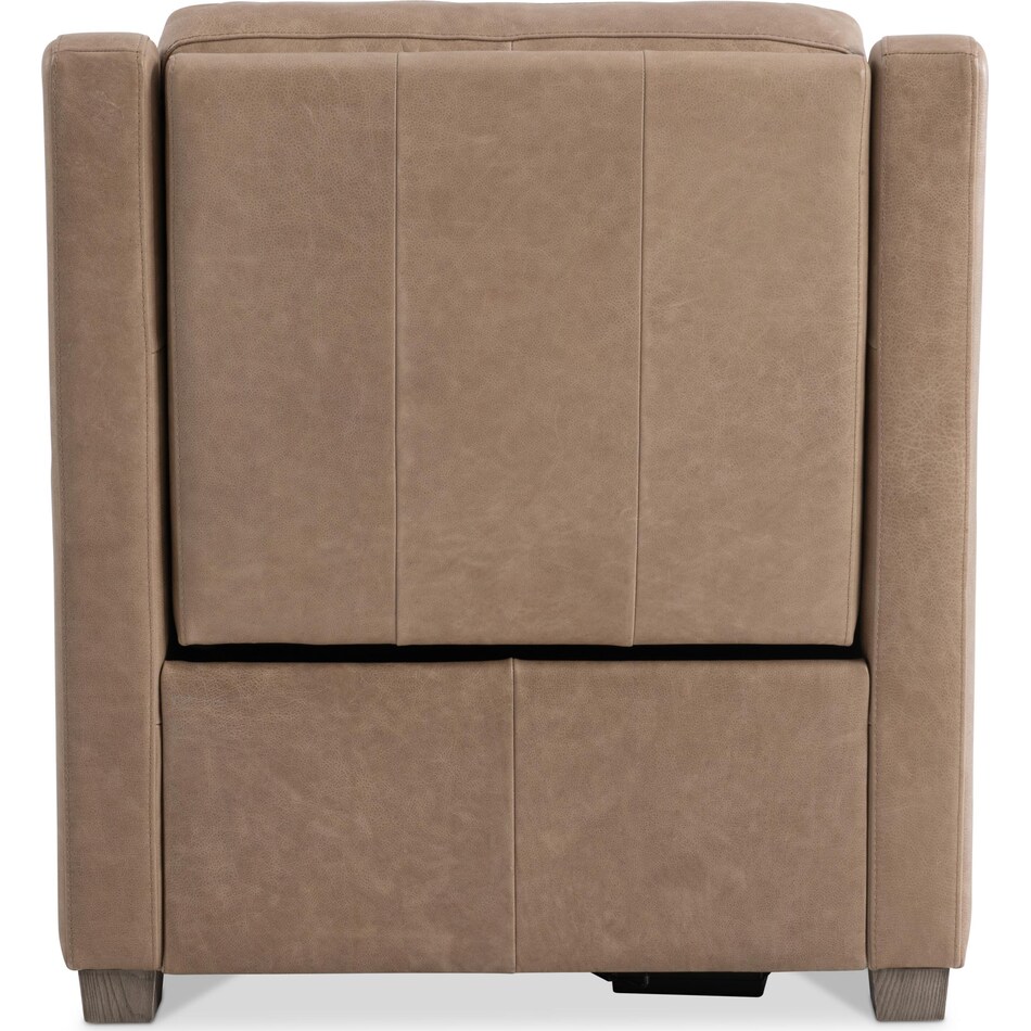 ventura beige power leather recliner   